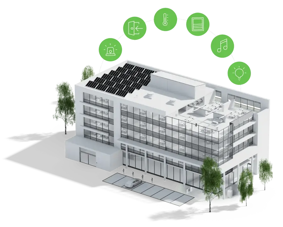 Bâtiment professionnel avec gestion intelligente BVDOM